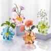1PC Creative Minimalist Glass Vase Glass Vase Modern Table Centerpiece Decor Contemporary Indoor Plant Display 9.5x3.5cm