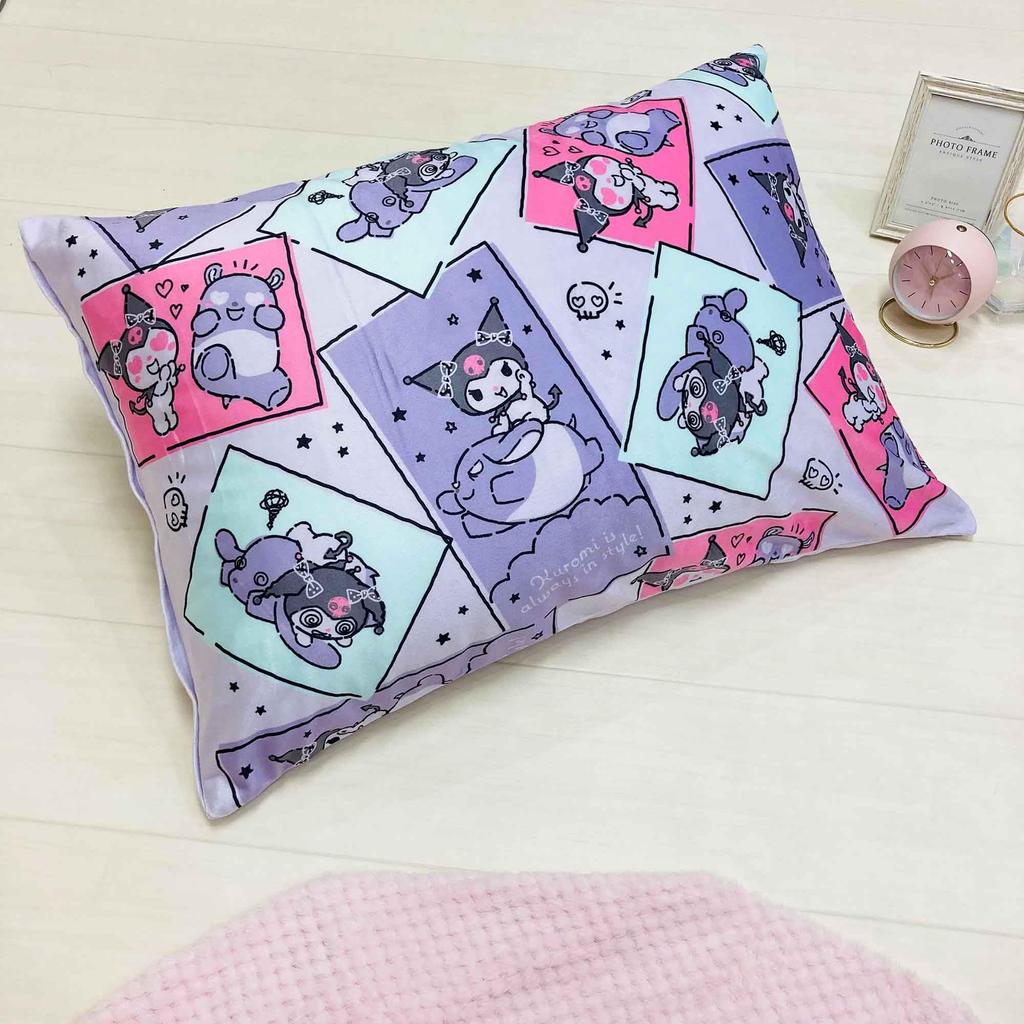 MORIPiLO Sanrio Kuromi Pillowcase and Melting To the Suitable for Both Kids and Cute Plush Sanrio Kuromi Morishita Pillows (Smooth Touch) 43x63cm,