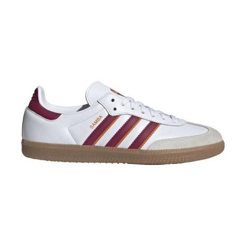 Adidas Mens Samba Leather Lace Up Trainers