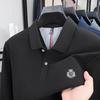 100% Pure Cotton Men'S Long Sleeved Polo Shirt High-End Designer Brand Embroidered T-Shirt 2025 Autumn New Casual Breathable Top