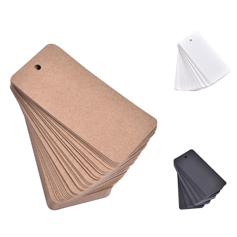 50 Pcs Kraft Paper Hang Tags Birthday Party Favor Gift Label Cards Diy