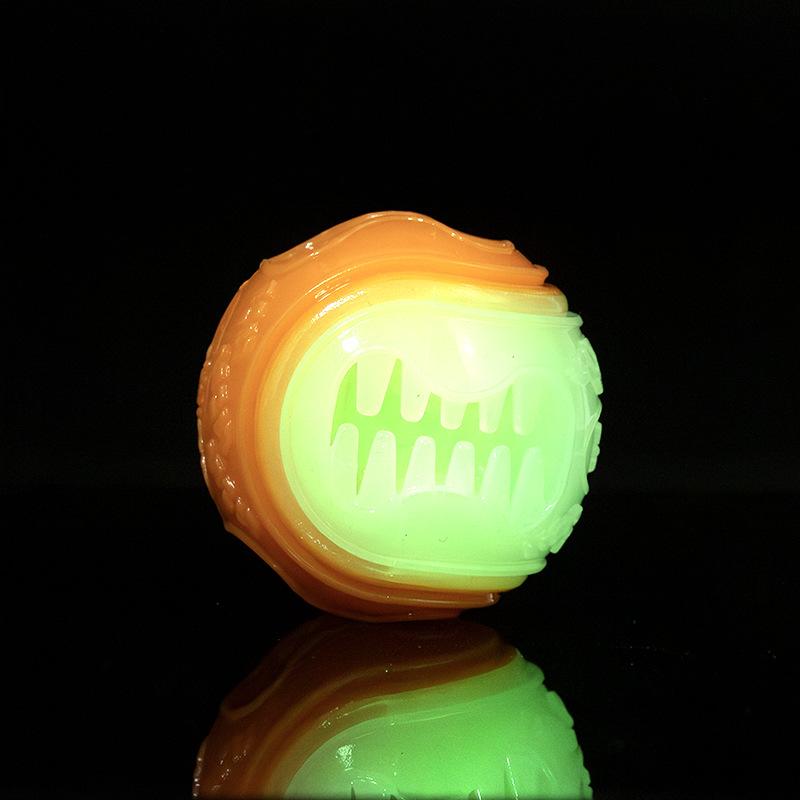 For Hot Pet Toy Dog Teething Bite-Resistant Glow-in-the-Dark Food-Leaking Training Ball TPR