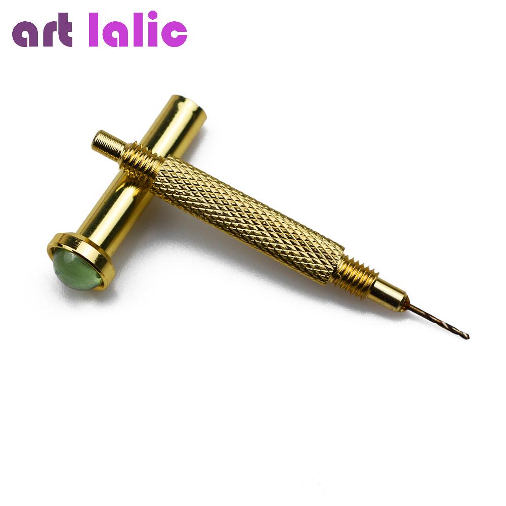 1pc Nail Art Hand Dangle Drill Hole Maker Dotting Pen Piercing Professional Manicure Nail Art Tool
