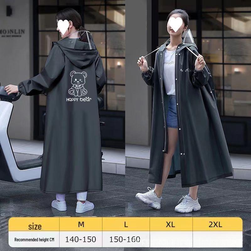 Полный водонепроницаемый пончо для взрослых - Унисекс дождевик для езды на электромобиле или велосипеде
