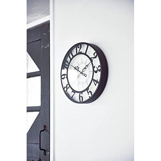 Interform Wall Clock Giselle CL-4960BK Black White Step Movement