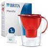 Carafe Filtrante - BRITA - Marella - 2,4L - Rouge - Compatible Lave-vaisselle