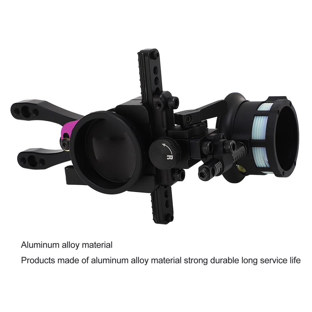 Прицел для стрельбы из лука из алюминиевого сплава, 1-контактный комбинированный прицел для лука с адаптером для тренировок с луком, черный