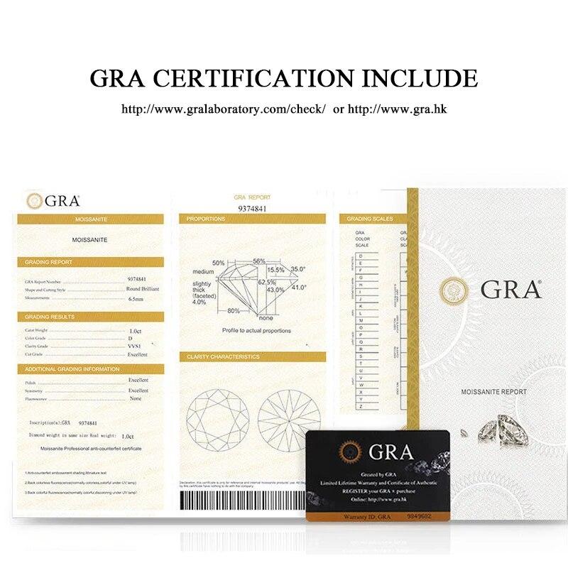 Настоящие серьги-гвоздики с муассанитом 0,4-4 карата для женщин и мужчин, однотонные серьги из стерлингового серебра 925 пробы с круглыми бриллиантами, ювелирные изделия