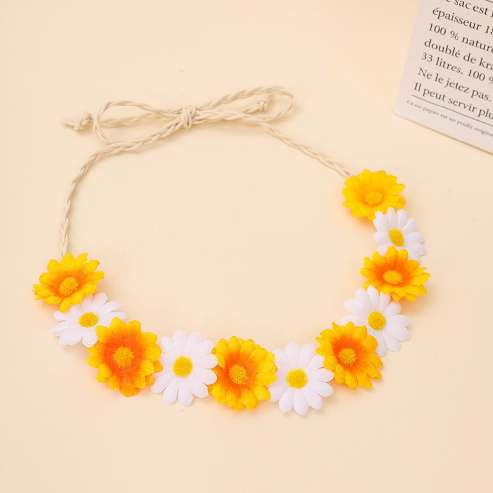 Flower Decoration Sunflower Headband Simulated Daisy Hairband Festival Hair Accessories