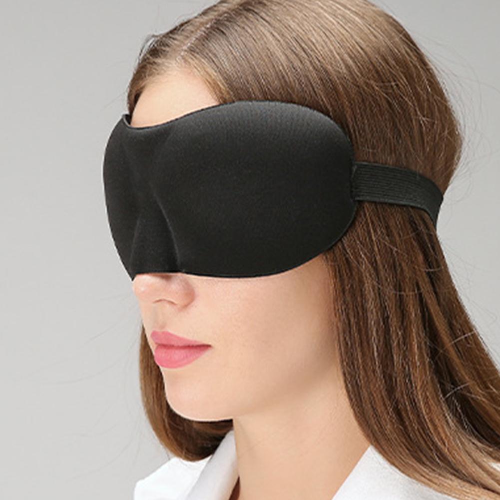 Contoured Sleep Mask Breathable Soft Eye Patch Elastic Band Portable Eyeshade Padded Blindfold for Travelling