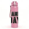 1PC GAME DAY Bold Retro Letter Print 750ml Color Plastic Sports Water Bottle Leakproof Flip Straw Lid Suitable for Sports Office Home Use