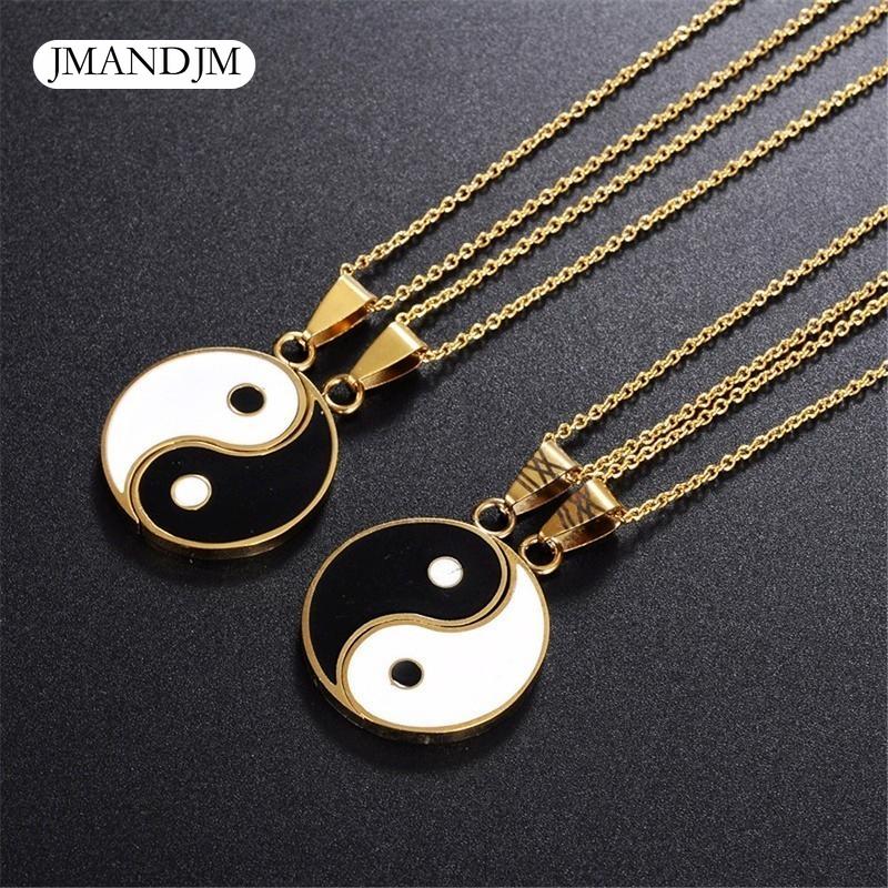 Chinese Style Tai Chi Bagua Yin Yang Pendant Necklace Set Unisex