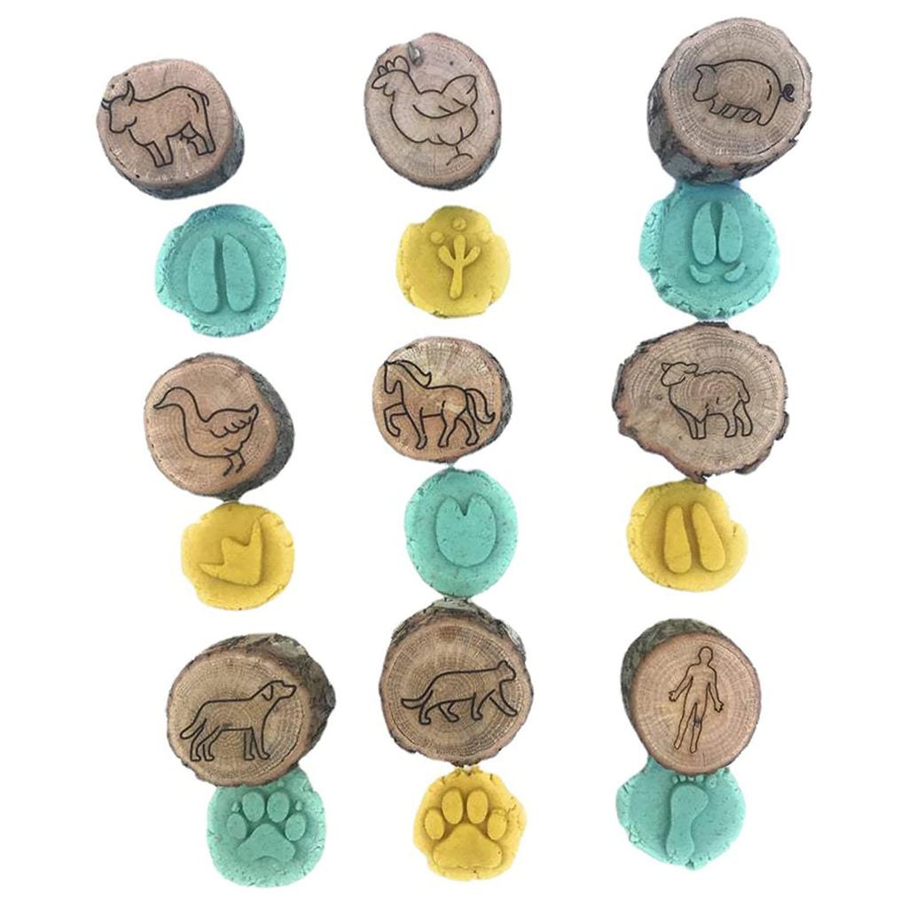 (Софиелес)Следы животных, штампы, деревянные поделки, детские игрушки для раннего образования