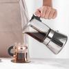 Pot Crystal Glass Top Stainless Steel Stovetop Pot Italian Coffee Maker for 4 Cups Italian Coffee Machine