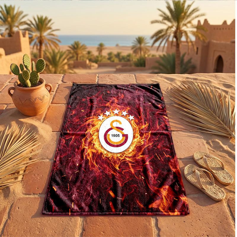 Пляжное полотенце из микрофибры Galatasaray FC, быстросохнущее, впитывающее, большое, для пляжа, плавания, путешествий