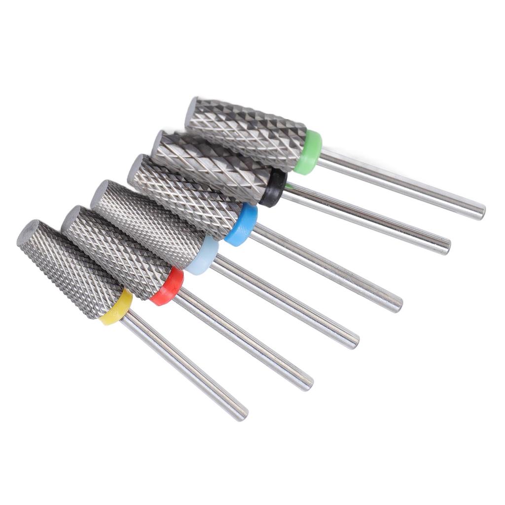 Набор из 6 шт. профессиональных сверл для ногтей из карбида вольфрама для электрической дрели для ногтей