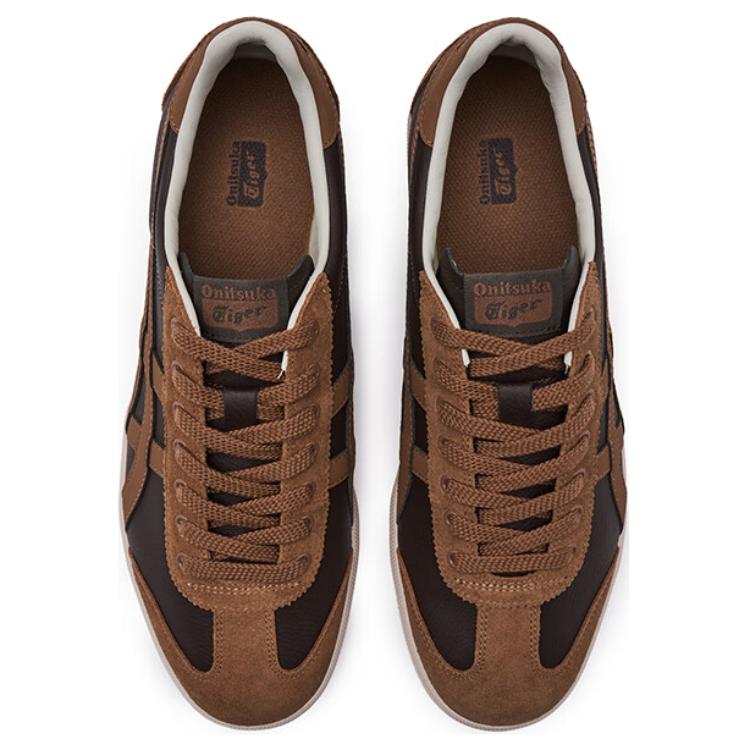 ONITSUKA TIGER Tokuten Износостойкие низкие повседневные кроссовки Унисекс Коричневые кроссовки 1183C339-200