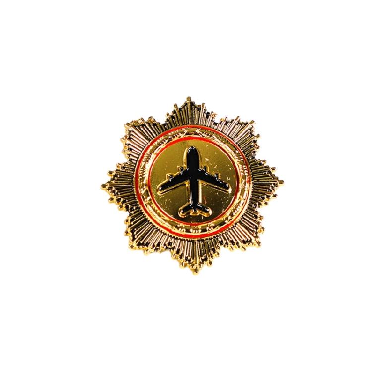 Значок пилота Знак авиационного крыла Нагрудный знак капитана Металлический значок авиакомпании на лацкан Значок крыла летчика