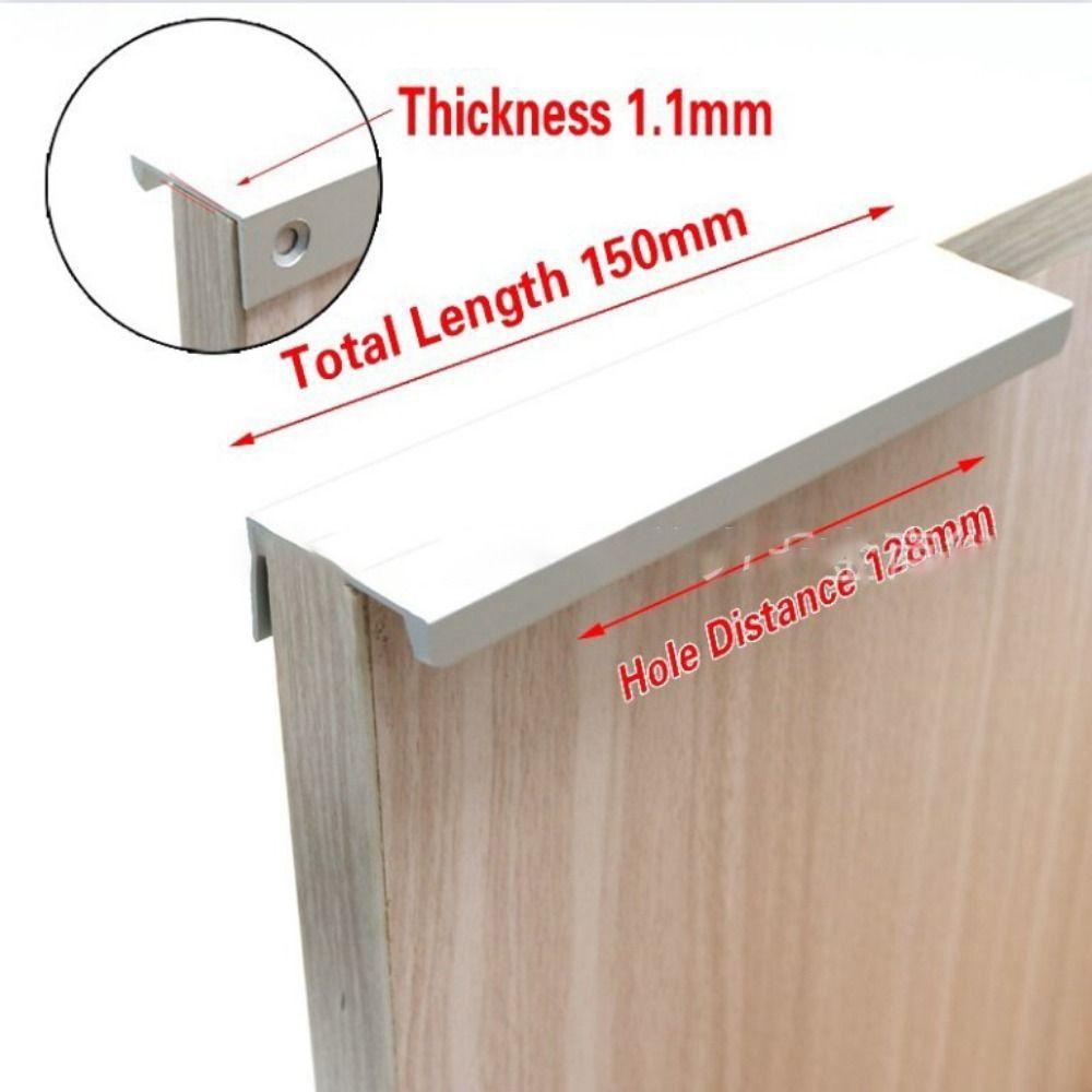 Скрытые ручки из алюминиевого сплава Мебельная фурнитура Ручки для ящиков Ручки для шкафов Дом своими руками