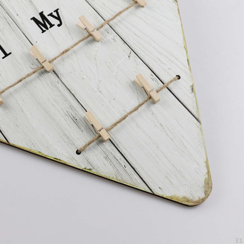 Деревянные фоторамки с зажимом в форме сердца, настенные фотоукрашения для фермерского магазина