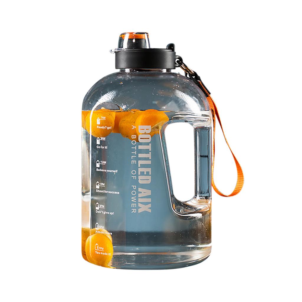 2.2L Спортивная бутылка для воды Большая емкость 1 галлон бутылка для воды со шкалой времени BPA Free пластиковая бутылка для воды для фитнеса на открытом воздухе
