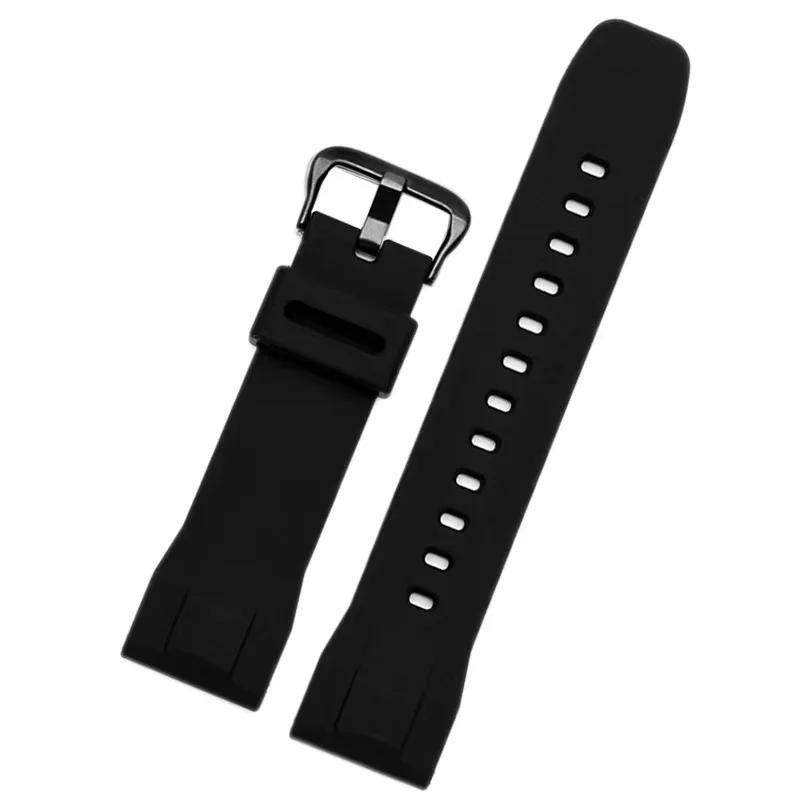 Черные и синие аксессуары для ремешка для Casio PRG-650 PRW-6600Y-1A9 PRG600 / 610 силиконовый ремешок водонепроницаемый сменный резиновый 24 мм