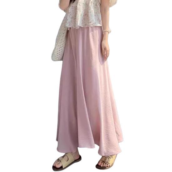 Женские повседневные брюки эластичные с высокой талией однотонные оверсайз с широкими штанинами