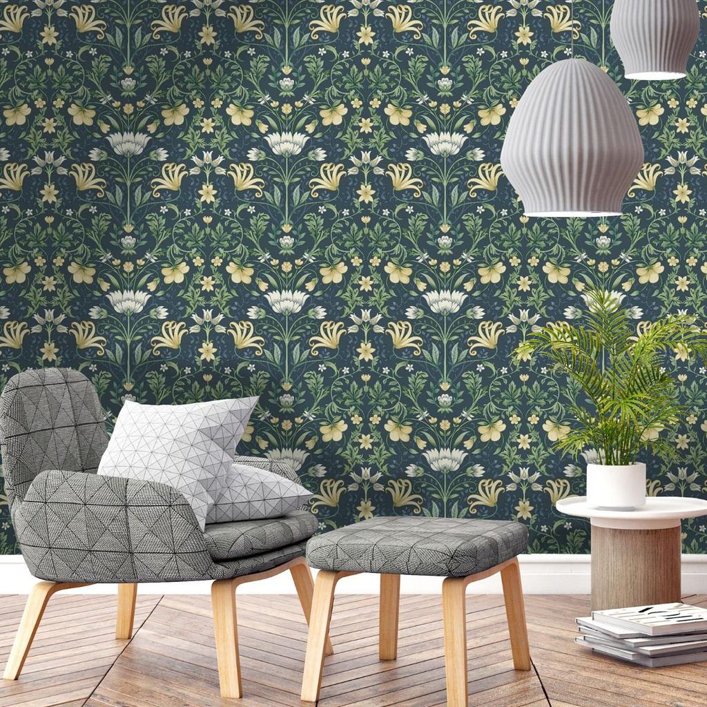 Holden Décor Eclectic Collection Vintage Floral Wallpaper