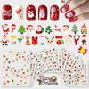 Cartoon Christmas Nail Sticker Adhesive Self-Adhesive Cute Santa Claus Snowflake Elk Nail Sticker