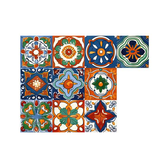 10 листов марокканских наклеек на стену винтажные самоклеящиеся водонепроницаемые ПВХ съемные для ванной комнаты