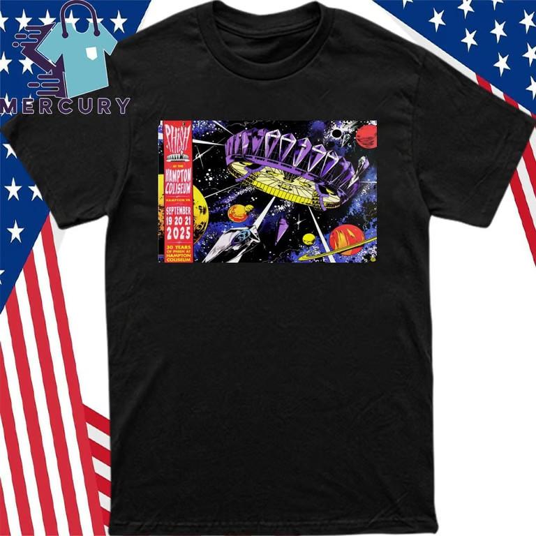 Phish Sep 19-21 2025 Hampton Coliseum Tour Poster T-Shirt