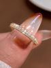 925 Sterling Silver Gorgeous Shiny Circle Double Row Zircon Ring For Women Daily Life  Anniversary High Quality Fine Jewelry