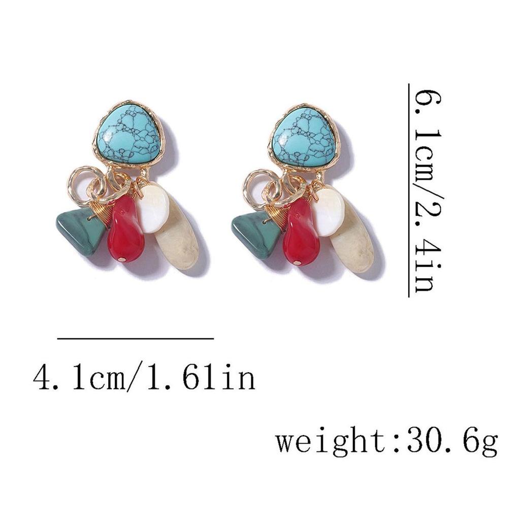 Модные женские серьги в ретро-этническом стиле, разноцветные, неправильной формы, с жемчугом и бриллиантами, персонализированные бусины, ювелирные изделия класса «Ниш»