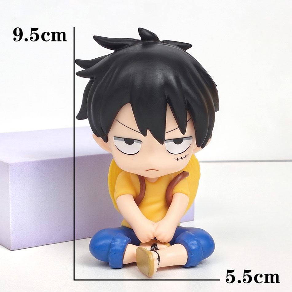 В наличии One Piece Ника Луффи Ророноа Зоро Нами Санджи Мини-фигурка Аниме Каваи Сидячие Игрушки Настольные Автомобильные Украшения Модель Подарки