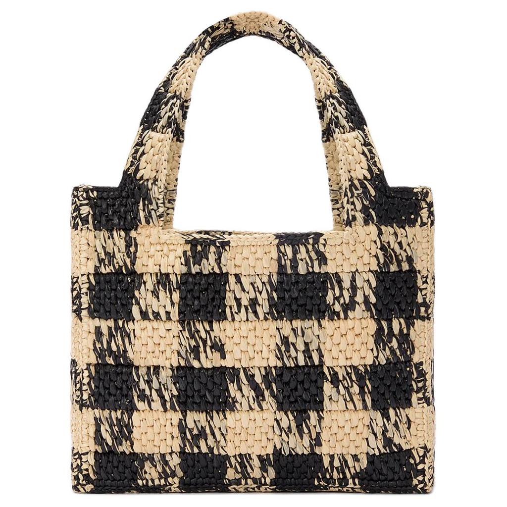 Loewe Mini Font Tote Bag Natural/Black Women Tote_bags Tan ALF1V46X10-2165