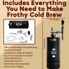 Royal Brew Nitro Cold Brew Coffee Maker Home Keg Kit System Черный Японский дистрибьютор (Матовый 3800млмл) [Авторизованный продукт]