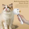 Паровая щетка для кошек 3-в-1 для удаления шерсти домашних животных Паровая щетка для линяющих домашних животных