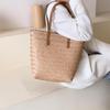 Yogodlns Summer Woven Straw Tote Bag Casual Large Capacity Rattan Beach Bag Holiday Handmade Shoulder Bag Travel Shopper Bag