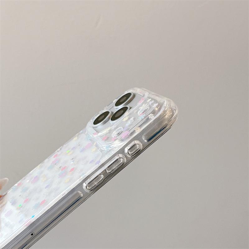 Чехол со звездами и блестками для iPhone 17/16 Pro Max/15/14 - Женская защита всего экрана со сверкающим эффектом