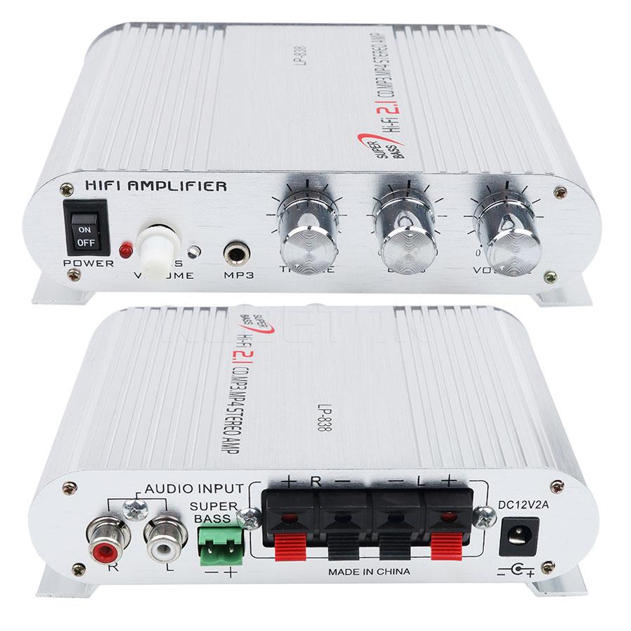 12 В 20 Вт HiFi усилители мощности CES для LVPIN-838 стерео домашний аудио цифровой усилитель звука 2.1CH House Super Bass Lvpin 838