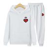 Мужские и женские толстовки с капюшоном в Корейском стиле, комплект с капюшоном для мужчин и женщин, толстовка с принтом сердца, уличная одежда, спортивный костюм, свободные топы