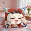 Klee Cute Cute Genshin Impact Cushion Cover Square Short Plush Pillow Case Living Room Sofa Home Decor Funda X