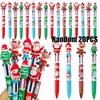 20 шт. Рождественские 4 цвета 0,5 мм выдвижные ручки для студентов, граффити, рисования, в форме оленя, рождественской елки, Санта-Клауса, рождественский подарок для вечеринки, канцелярские товары