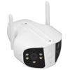 Dual Lens Security Camera Panoramic 2 Way Audio Surge Protection Wifi Full Color Night Vision APP