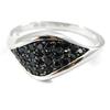 Black White 'Romy' Silver Ring