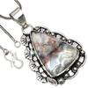 Pendant Crazy Lace Agate Gemstone Valentine'Day Gift Silver Jewelry 2"