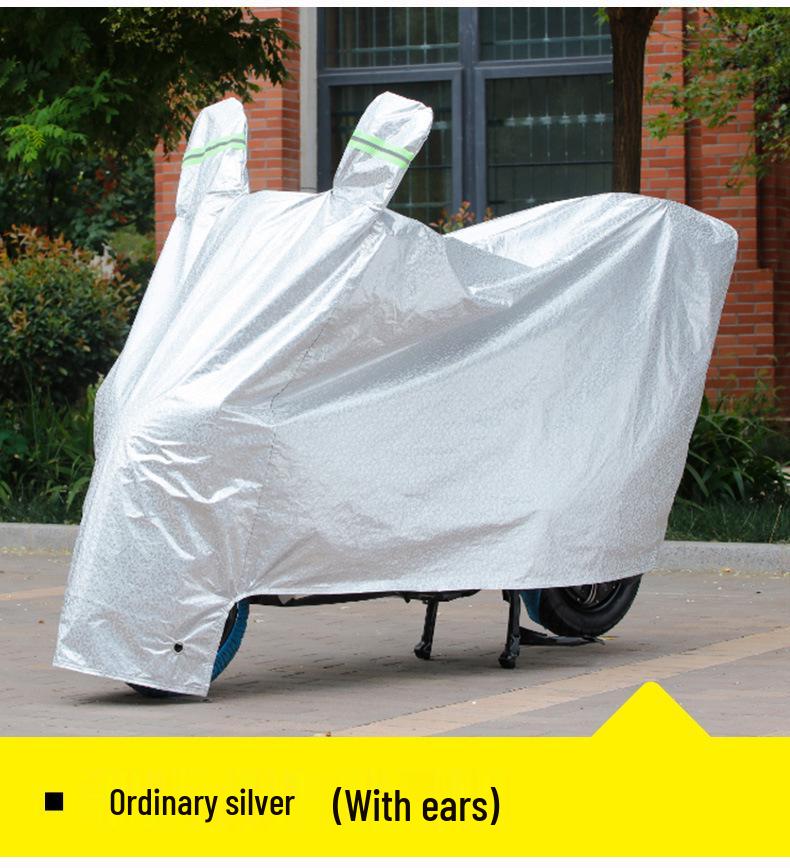 Universal Weatherproof Electric Car and Motorcycle Cover - Rain & Sun Protection, Thickened Dustproof Design
