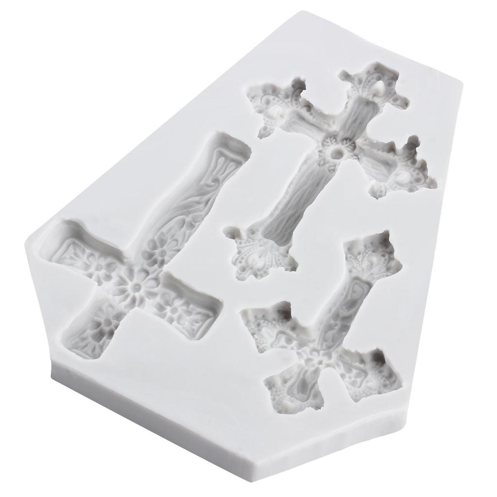 Силиконовая форма Крест Формы для мастики Крест Инструменты для украшения торта Топпер для кекса Конфета Сахарная мастика Полимерная глина