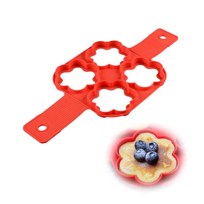 4 Holes Silicone Pancake Maker Creative Kitchen Fried Eggs Molds Nonstick Mold