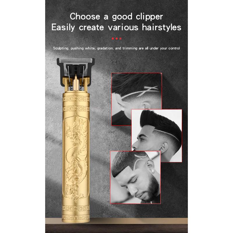 2023 Винтаж T9 Профессиональная машинка для стрижки волос Машинки для стрижки волос Электрический триммер для волос Перезаряжаемая бритва Триммер для бороды для мужчин